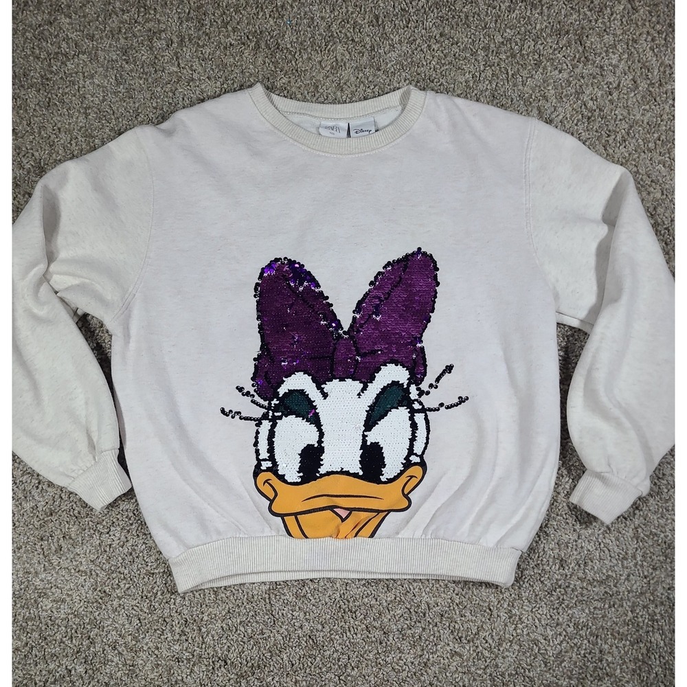 Zara Kids Disney Daisy Duck Sequin Sweatshirt - Size 13/14 - EUC